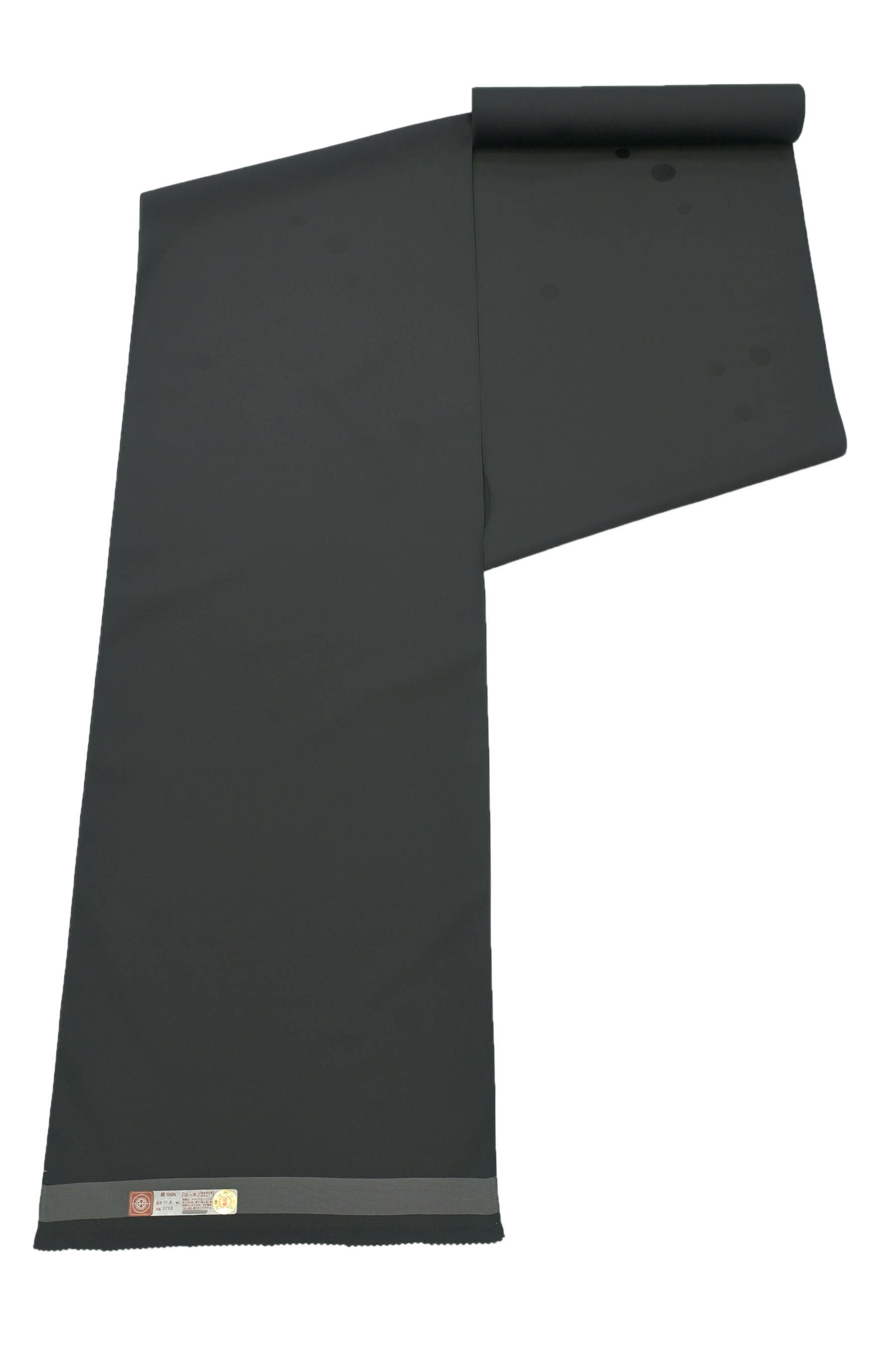 レア！になりました。 正絹西陣織雨コート着尺 「黒・水玉」（防水加工済み）慶弔両用