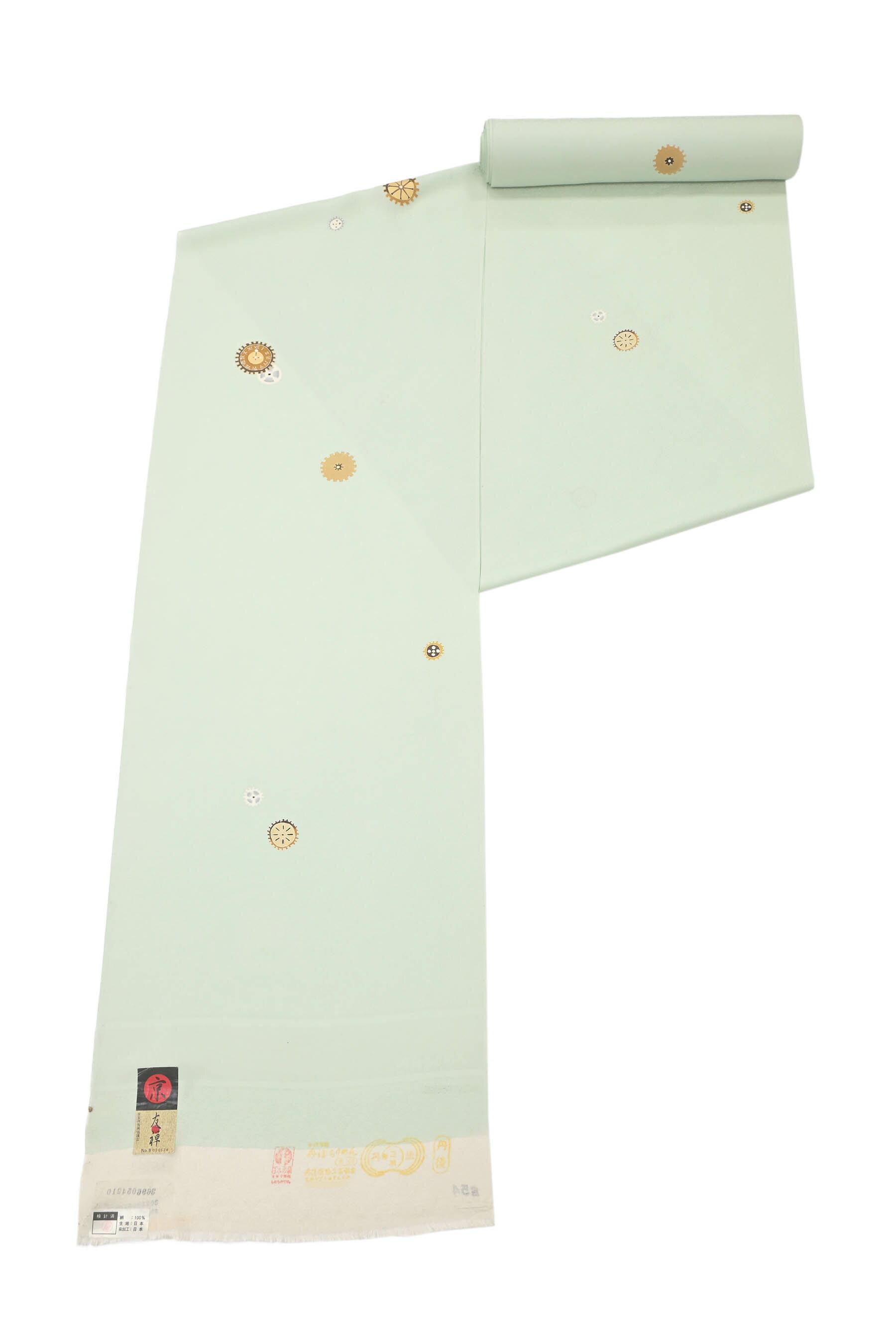 【大蔵ざらえ】 【京の工芸染匠　白木染匠】 特選本手描き京友禅小紋着尺 「クロノグラフ」 希少な名染匠の贅沢小紋！ 一歩先の洒落を愉しむ、粋のデザイン！