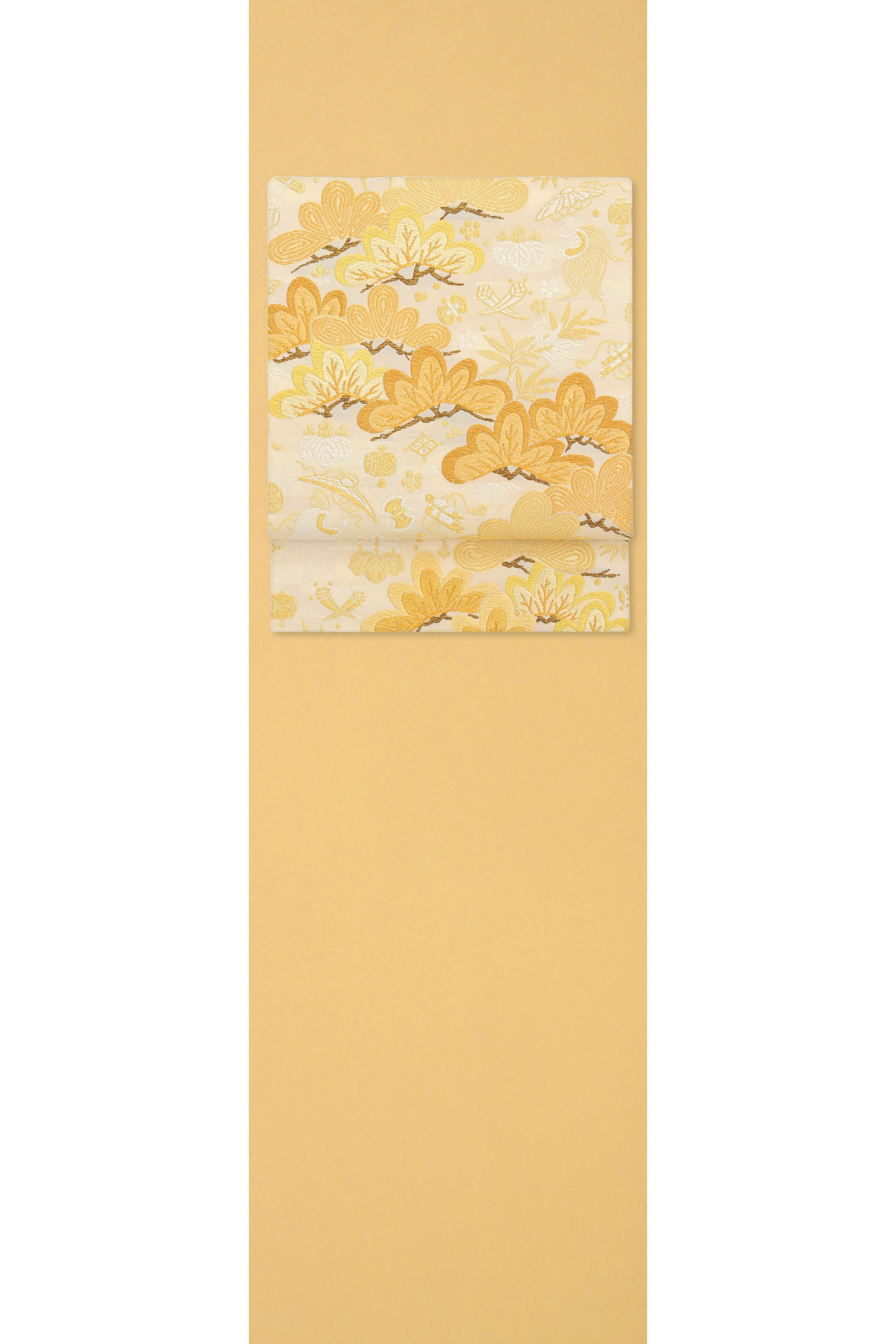 【着物＋帯2点セット】 【東レシルック】ちりめん色無地着尺 【山口美術織物】特選唐織袋帯