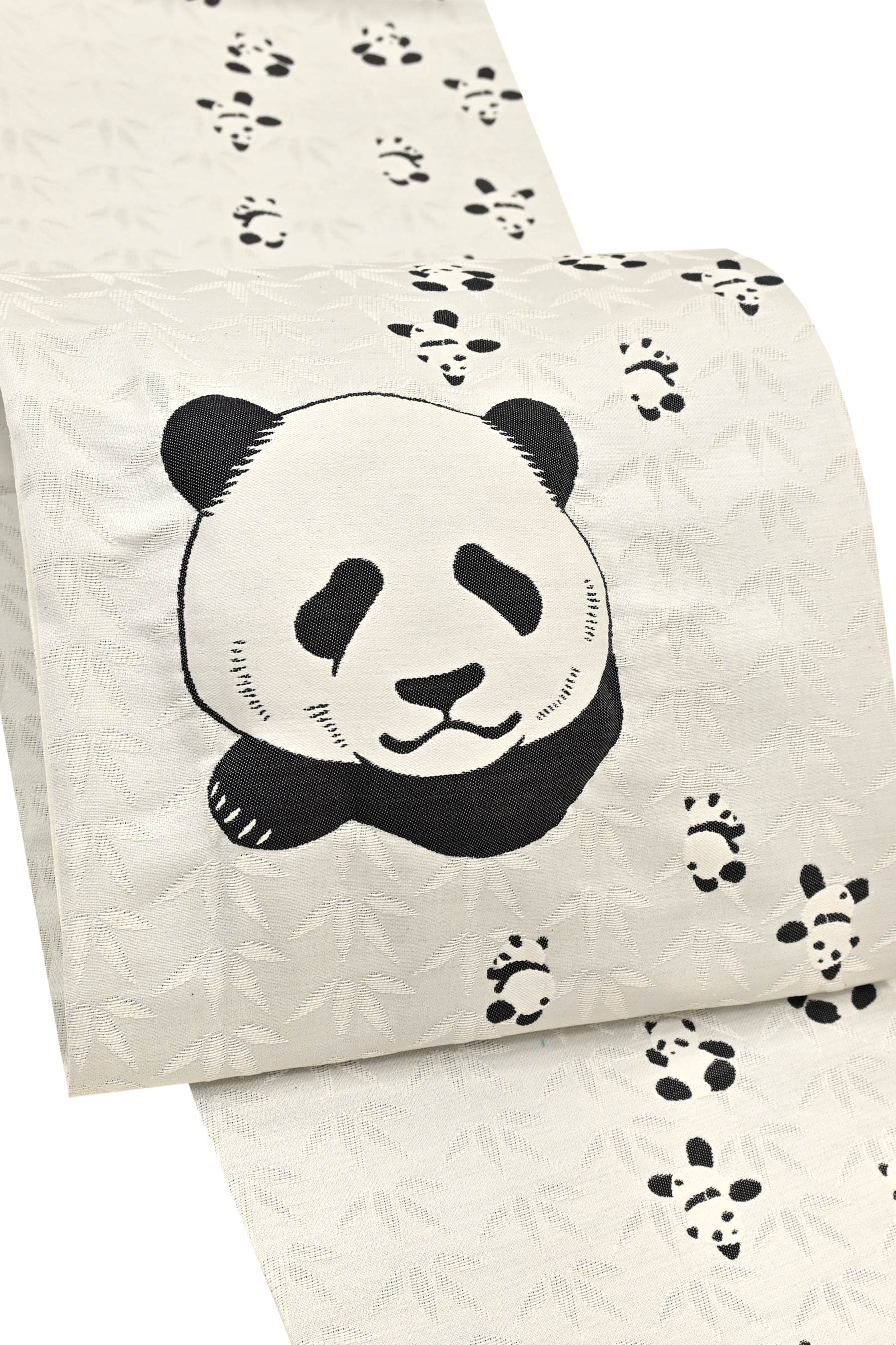 【大蔵ざらえ】 【西陣織元】 特選西陣織袋帯 「パンダ」 他には無いデザイン性と立体感… 真綿を詰め込んだカジュアル帯！