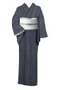 【年に一度の本決算バーゲン】 【本場大島紬】 7マルキカタス式 ≪御仕立て上がり・中古美品≫ 「よろけ縞」 奥から浮かび上がるような… 絣で生み出す見事な陰影! 身丈164 裄66.5