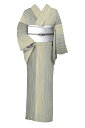 【GWバーゲン】 【林宗平工房】 特選本塩沢 ≪御仕立て上がり・中古美品≫ 「彩縞」 違いが分かる、名工房の銘品。 Sサイズ掘り出し品! 身丈151 裄62.5