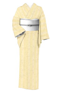 【渡源織物】 特選ぜんまい織長井紬 〜一の糸〜 ≪御仕立て上がり・中古美品≫ 「三連絣」 気軽に街着! お値打ち単衣紬! 身丈160 裄68