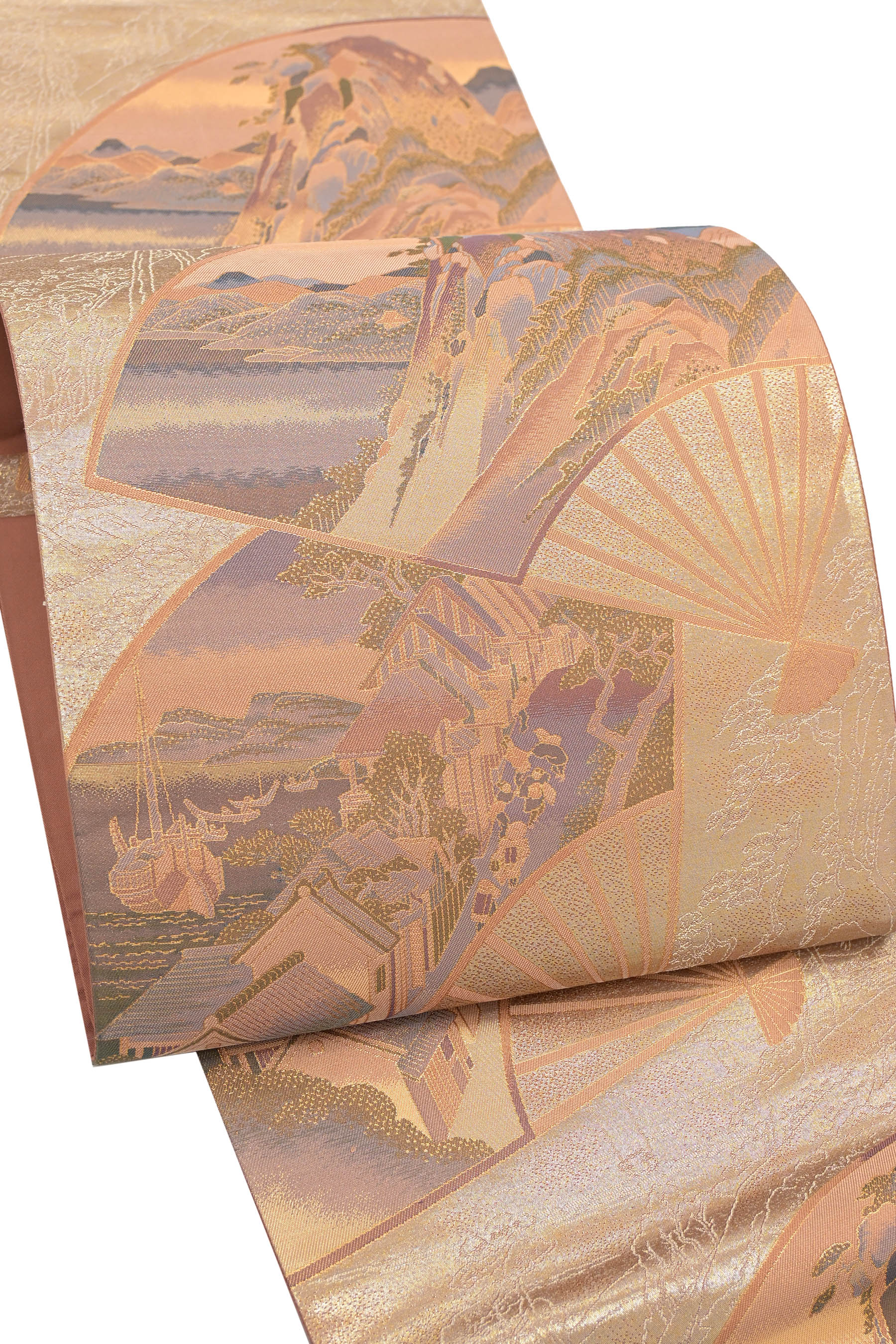 特選西陣織袋帯 ≪御仕立て上がり・中古美品≫ 「東海道五拾三次」