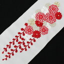 半衿 刺繍 半襟 はんえり 白 赤 下り藤 振袖 袴 成人式 卒業式 結婚式 菊 刺繍半襟 洗える モダン 大人 女性 レデイ-ス ポリエステル シルエリー 春...