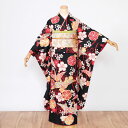 【レンタル】 振袖 レンタル 一般 結婚式 披露宴 結納 安い ネット 着物 高級 正絹 呉服屋 黒 ブラック 折鶴 花 古典 モダン お洒落 豪華 フルセット 身長154cm-166cm NR-271 通販 シンプル 可愛い