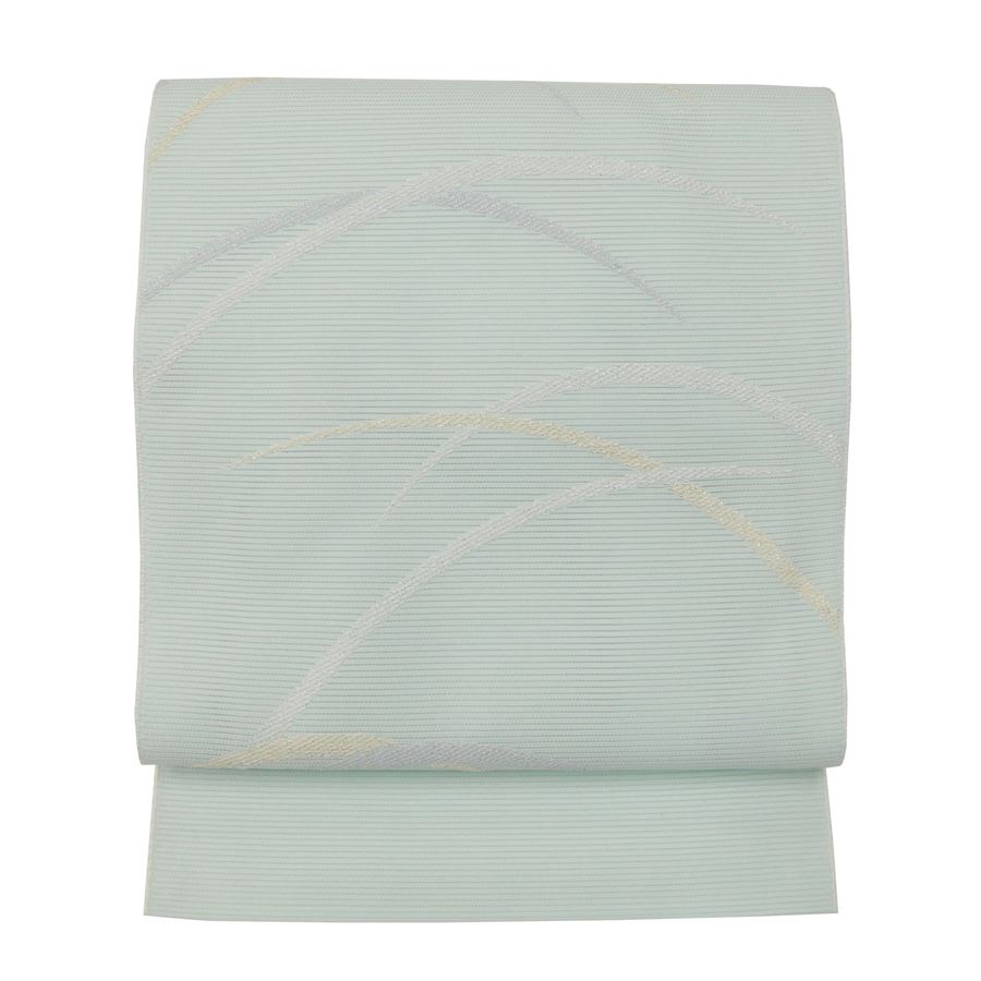 【1000円OFFクーポン対象】 名古屋帯 夏 正絹 新品 未使用 仕立て上がり 仕立て済み 夏帯 絽 薄緑 露芝 新品 未使用 西陣織 八寸名古屋 お茶席 茶道 茶事 初釜 お茶 お稽古 着付け教室 練習 女性用 レディース 帯 セミフォーマル カジュアル