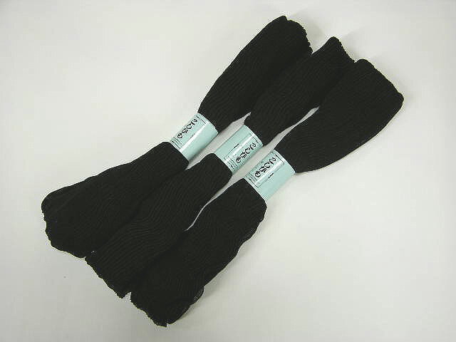 正絹　きんち腰紐　3本組　黒　メール便可能（補償なし）のサムネイル