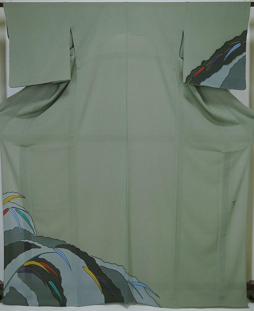 【中古】■夏着物 美品大久保玄才付...