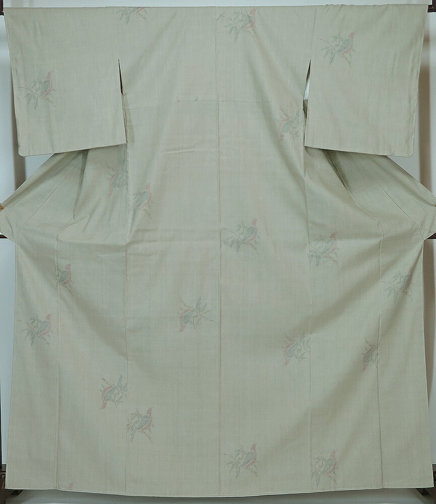 樂天商城 - ■【中古】美品　重要無形文化財　本場結城紬　100亀甲　証紙なし グレー