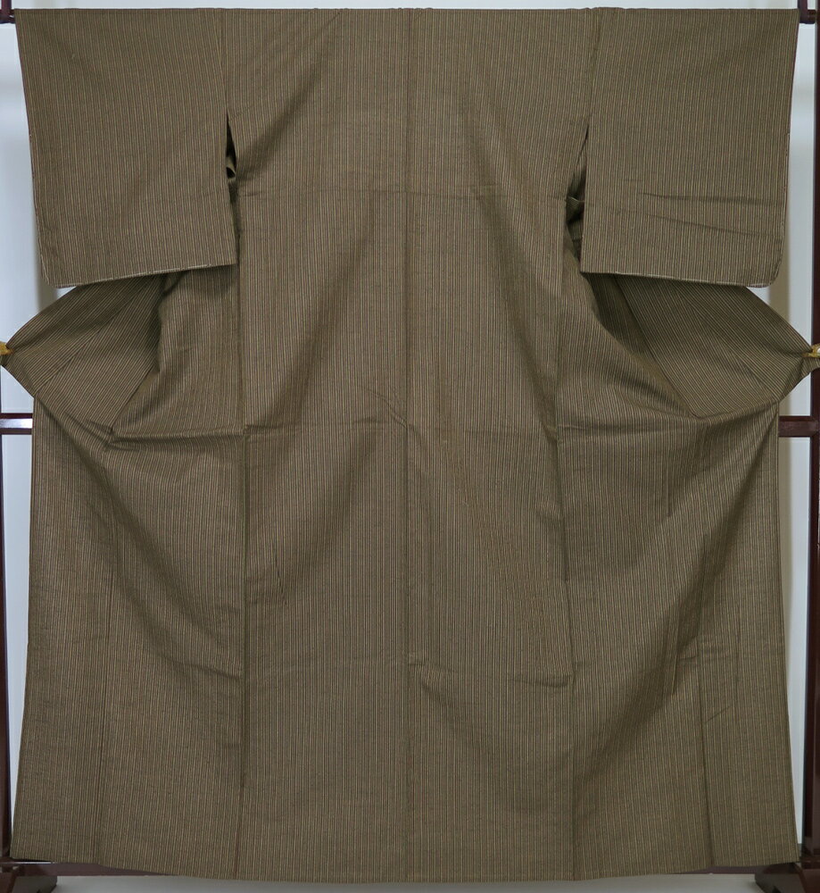 Rakuten - 単衣仕立て 【中古】 美品　紬 茶色