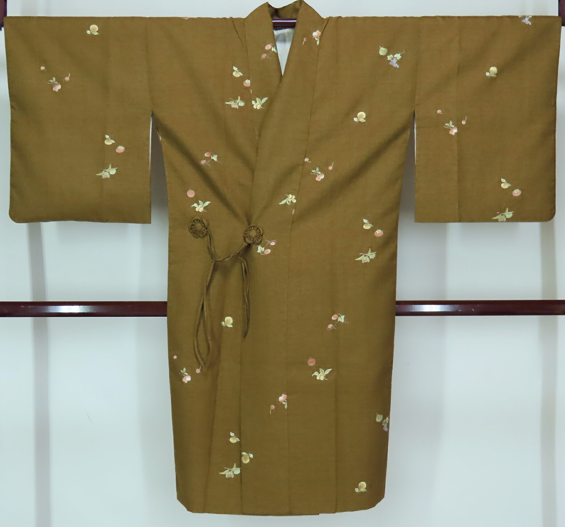道中着 刺繍柄 膨れ織り 裄68.5cm 身丈118cm 【中古】美品 k3798619-3233rym