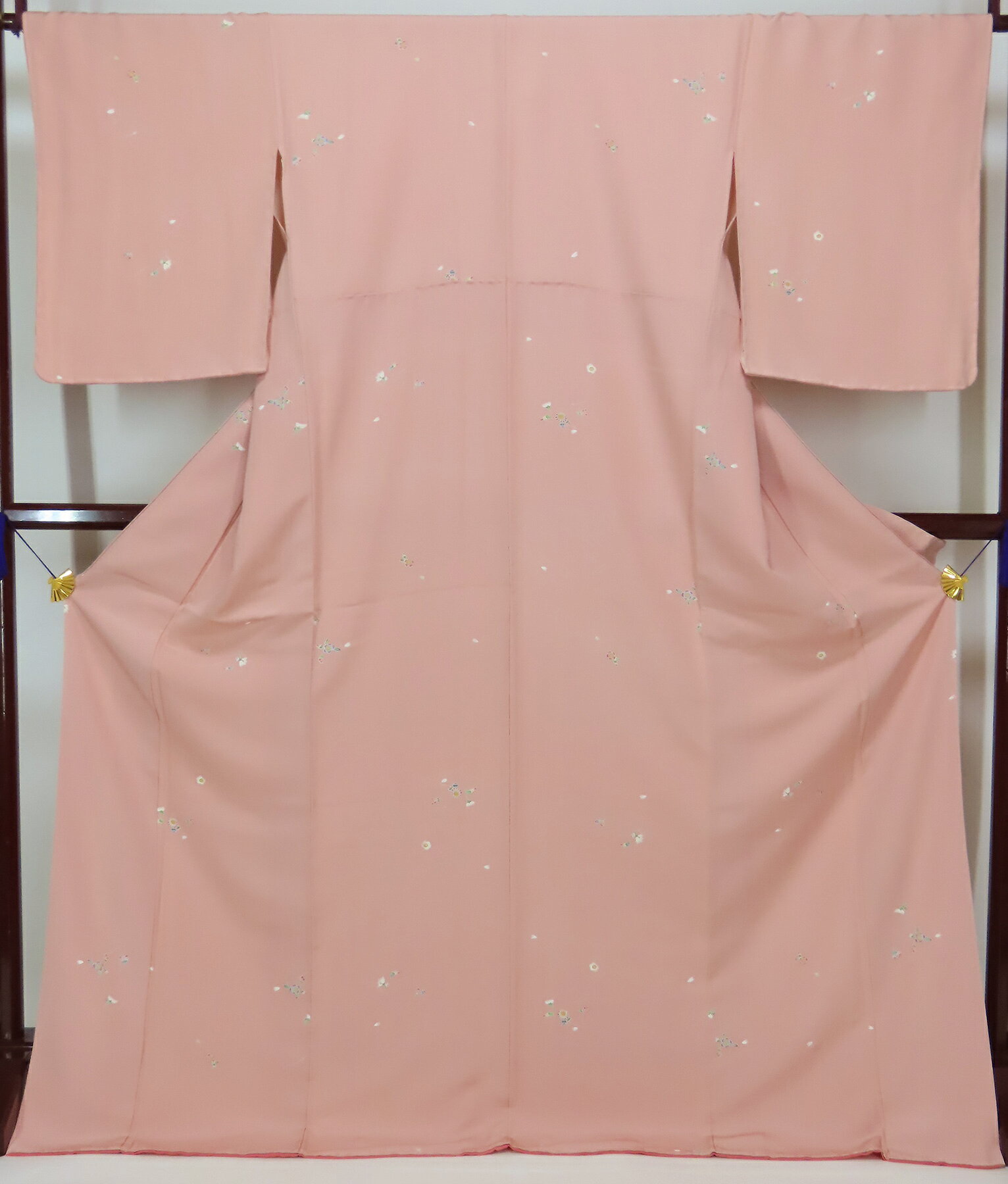 樂天商城 - 友禅小紋　縮緬　身丈大きめ　淡いピンク【中古】美品　身丈172cm　裄68.5cm　k3851598-3297rym