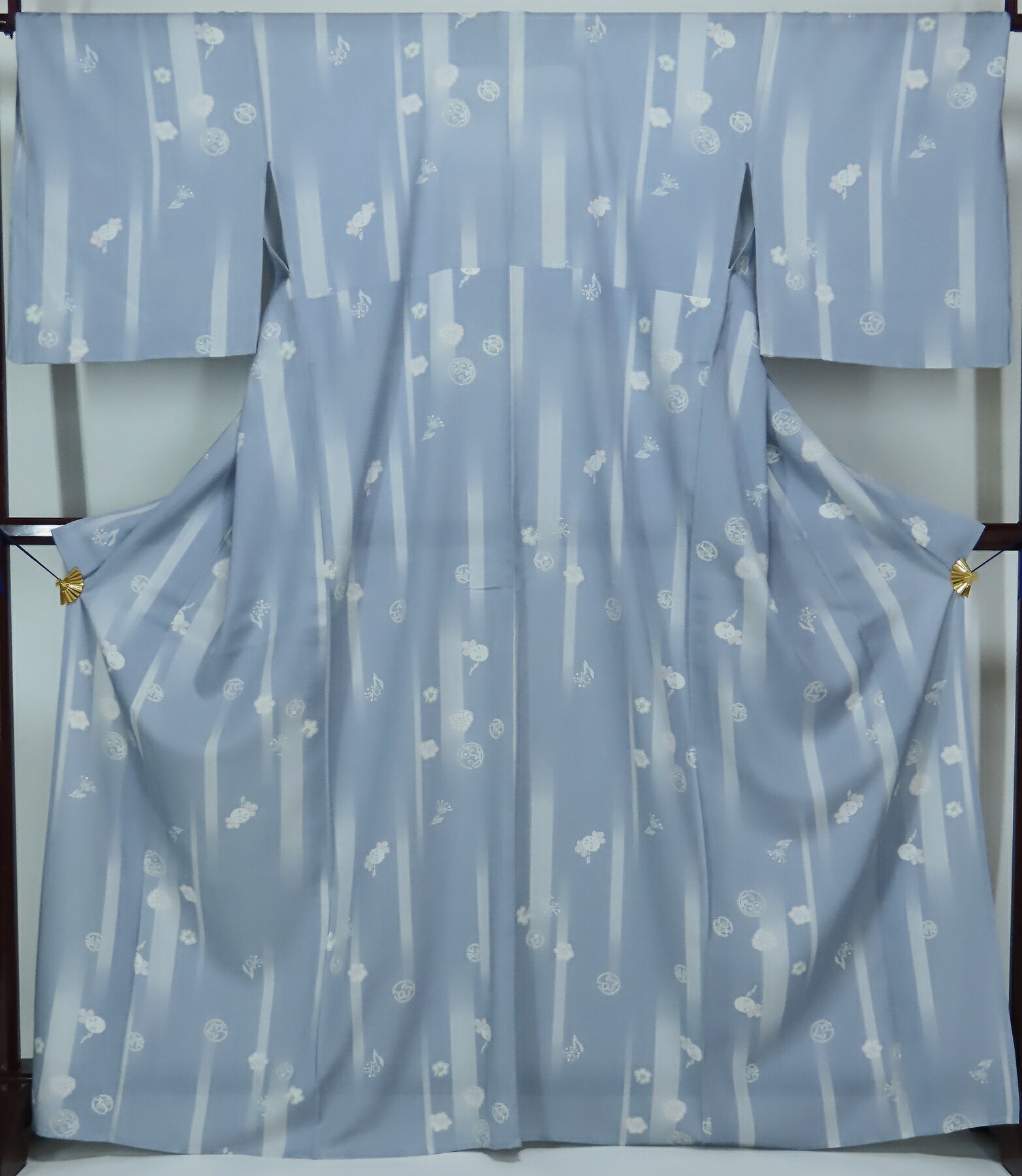 樂天商城 - 夏着物　絽小紋　大きめ　淡藤色　裄71cm　身丈164cm　中古品　k3887887-3304rym