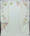 振袖 正絹 白地 裄66.5cm 身丈167cm 成人式 【中古】美品 k3737878-3339rym