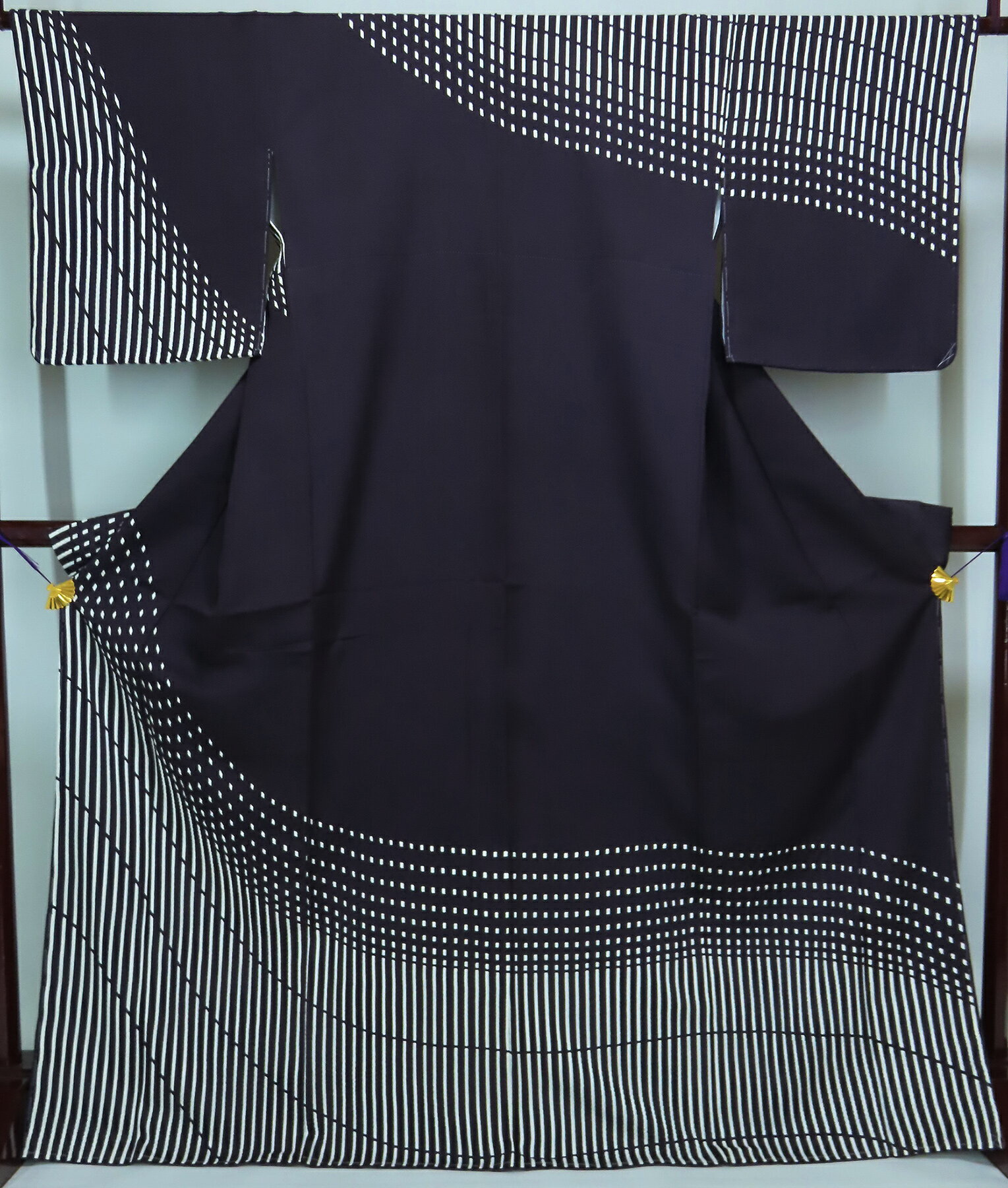 Rakuten - 訪問着　絞り　正絹　身丈166cm　裄66cm　未使用に近い　【中古】美品　k3439erys