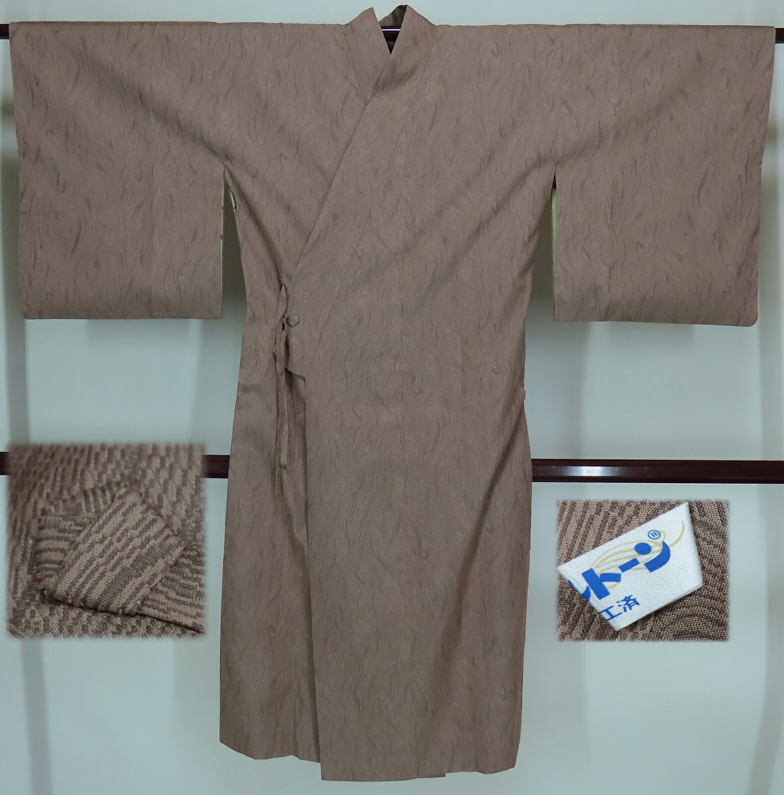 Rakuten - 道中着 ロング丈　正絹　裄64cm　身丈117.5cm　パールトン　雨除け　散り除け　未使用に近い【中古】美品　k4025899-3464mll　配送方法お任せ（代引き不可）