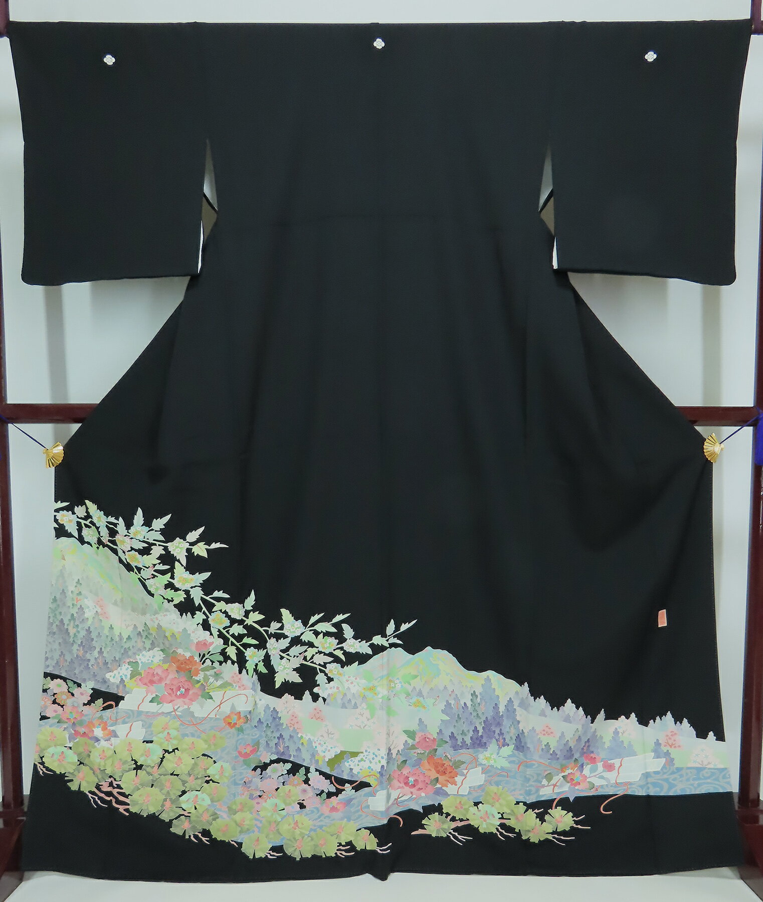 樂天商城 - 黒留袖　本場加賀友禅　法邑利博　木瓜　裄67.5cm　身丈164cm　【中古】美品　k4004986-3487ll