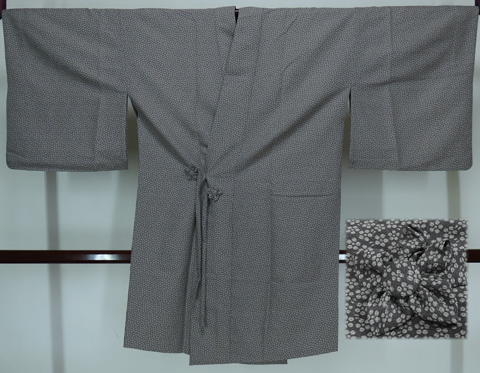 Rakuten - 単衣　道中着　両面江戸小紋　東レシルック？　撥水　大きめ　裄69cm　身丈96cm　【中古】美品　pk0020zmll