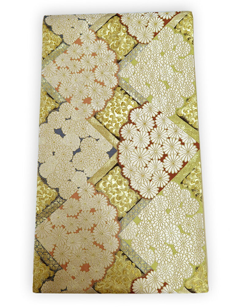 Rakuten - 【中古】美品　西陣　ふくい　織匠　十一代目　篠屋宗兵衛　謹製　六通柄　袋帯　菊花唐草／金