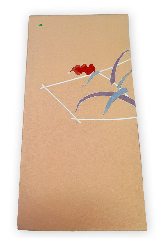 Rakuten - 【中古】美品　ちりめん　縮緬　染め　九寸名古屋帯　淡いオレンジ系