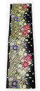 【中古】美品 振袖用 六通柄 袋帯 桜花文様/黒地