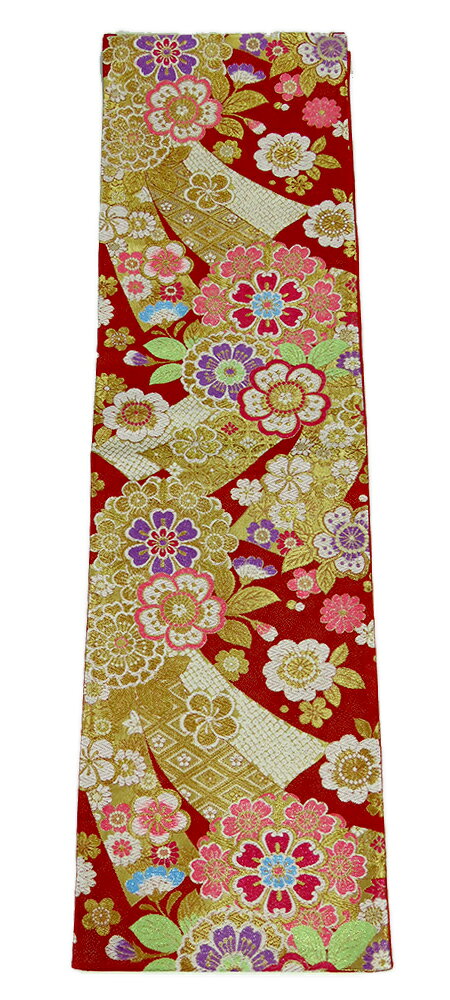 樂天商城 - 【中古】美品　振袖用　六通柄　袋帯　熨斗華文／赤・金