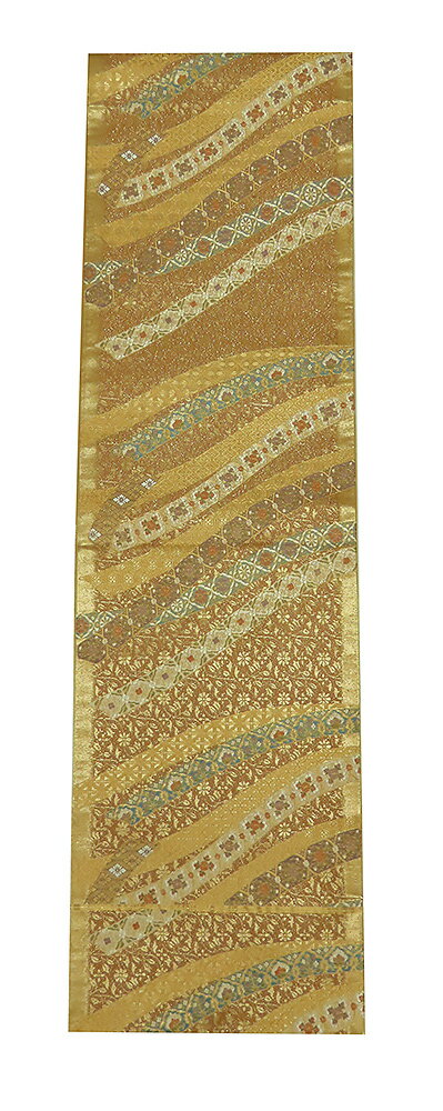 樂天商城 - 【中古】美品　六通柄　袋帯　草花　熨斗　紋柄　金色