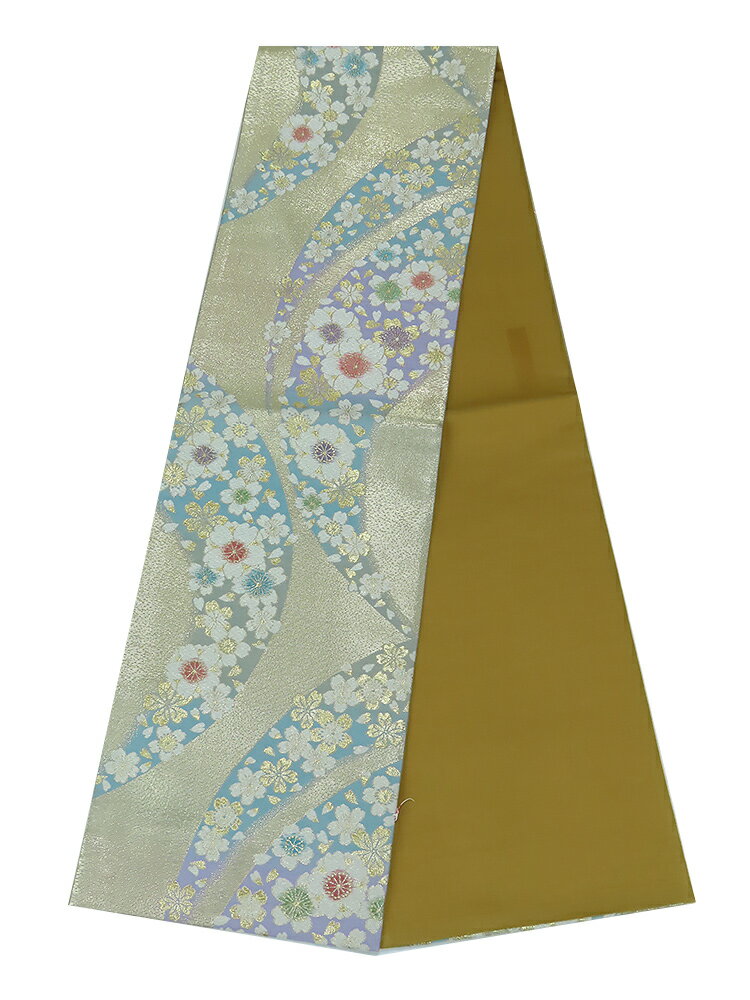 Rakuten - 袋帯　振袖用　六通柄　金 薄水色　【中古】美品