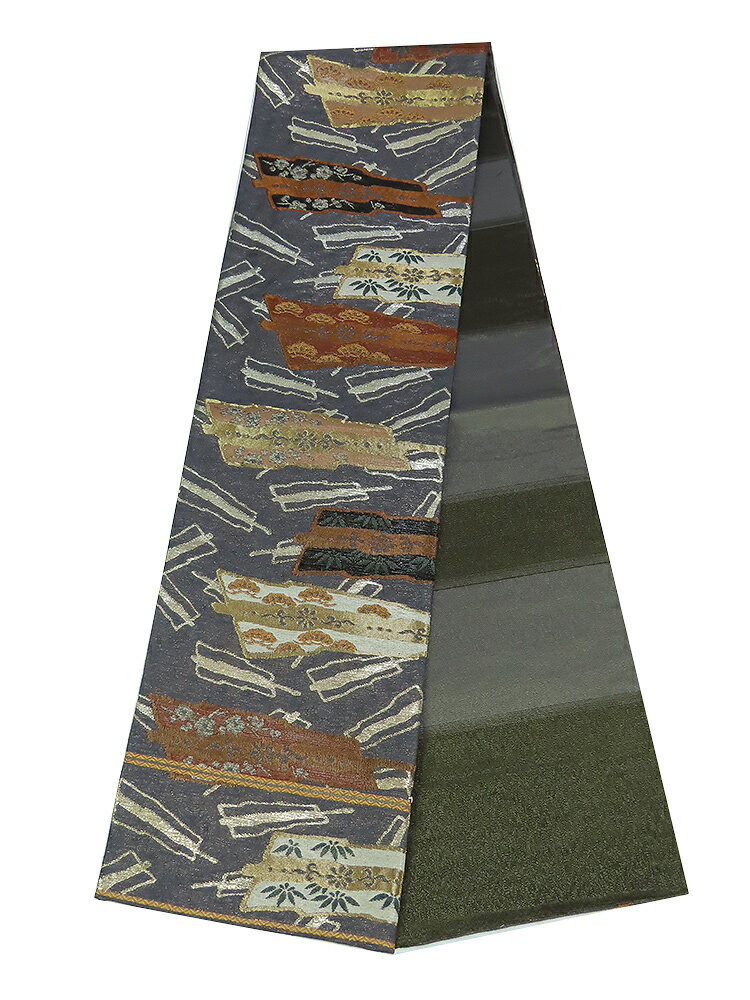 Rakuten - 誉田屋源兵衛　楼蘭織 袋帯　六通柄　灰紫　金　【中古】美品