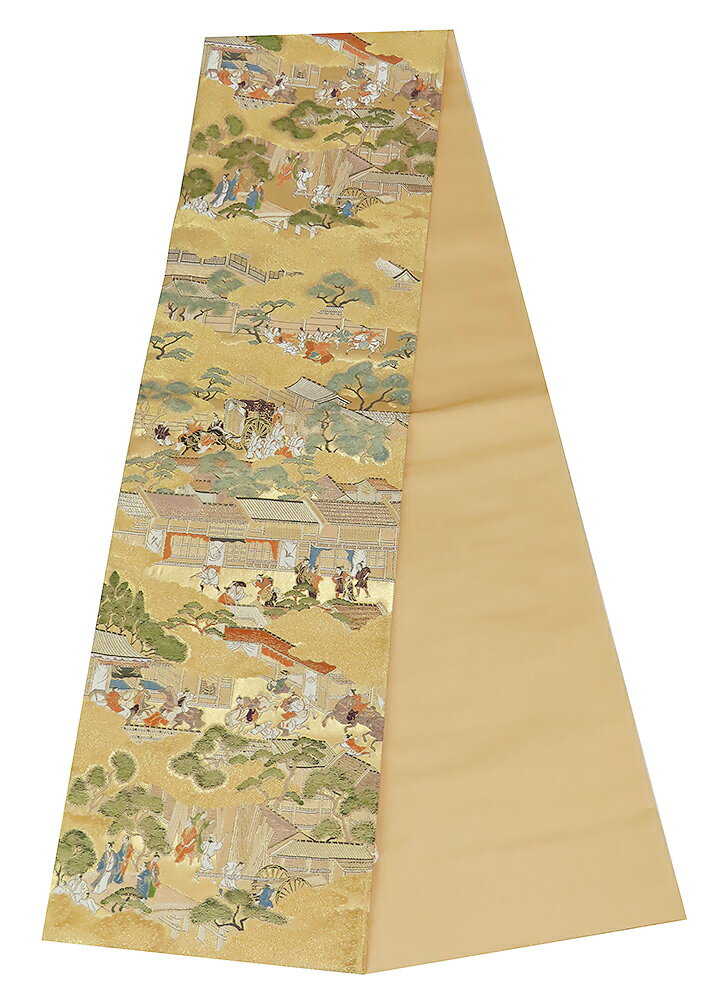 袋帯　留袖用　六通柄　古典柄　金　440cm　【中古】美品