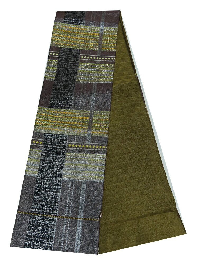 Rakuten - 誉田屋源兵衛　しゃれ袋帯　六通柄　黒　金銀　450cm【中古】美品