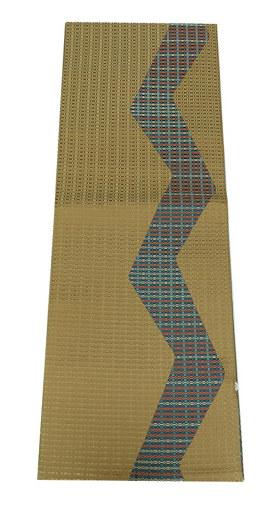 樂天商城 - 八寸名古屋帯　本場筑前博多織　山吹茶　グレー　朱赤　367cm　【中古】美品