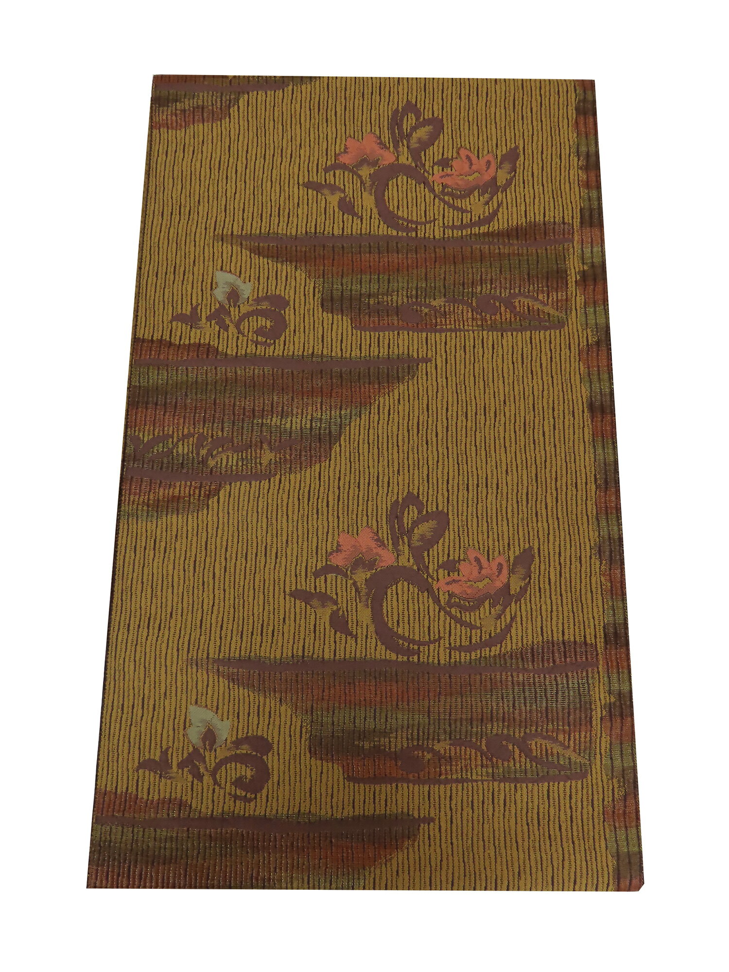 樂天商城 - 八寸名古屋帯　六通柄　本場筑前博多織　焦げ茶　黄土色　360cm　【中古】美品　b3836618-3512rym