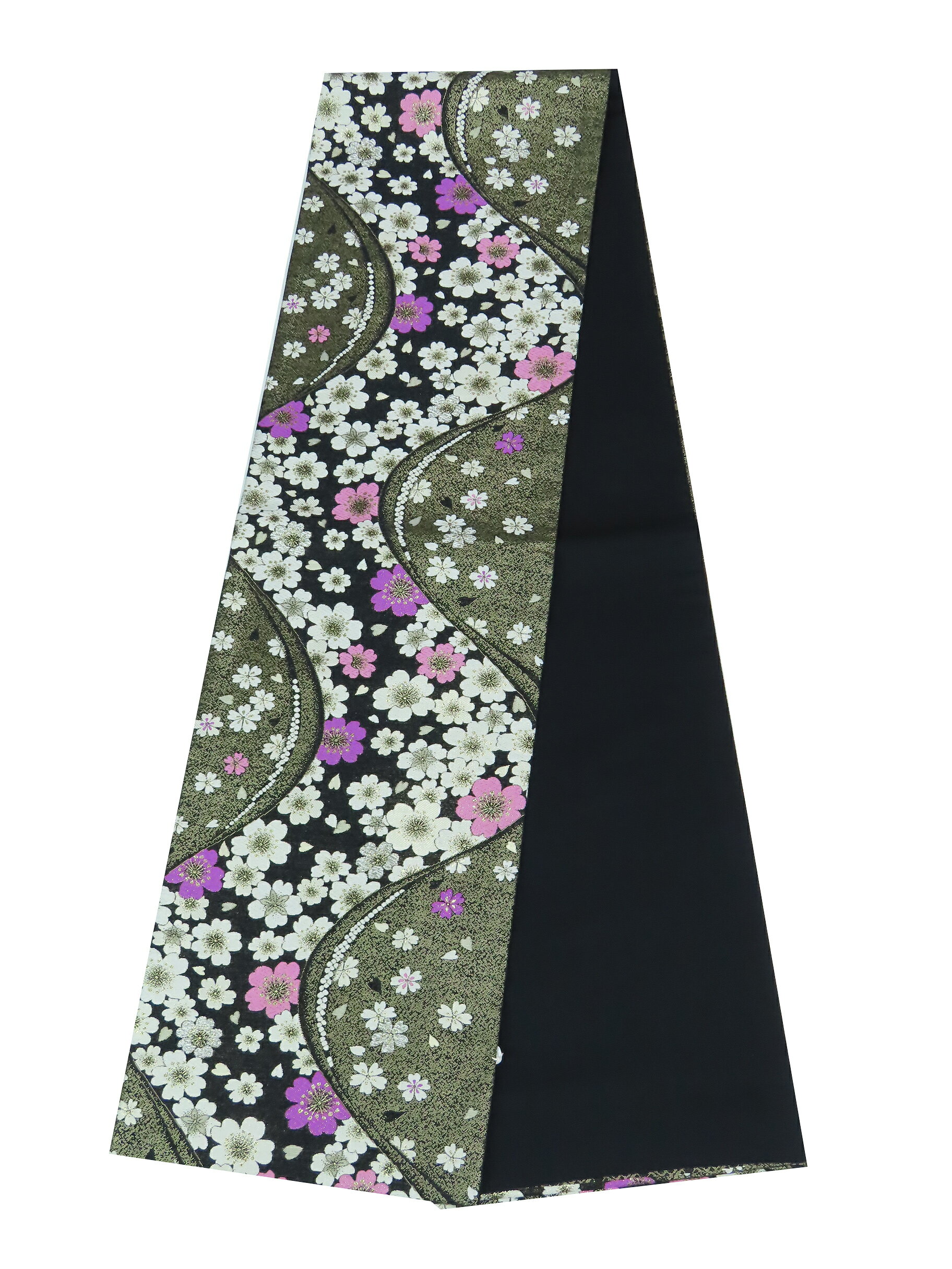 樂天商城 - 袋帯　振袖用　六通柄　桜　黒　452cm　【中古】美品　b3869241-3527rym