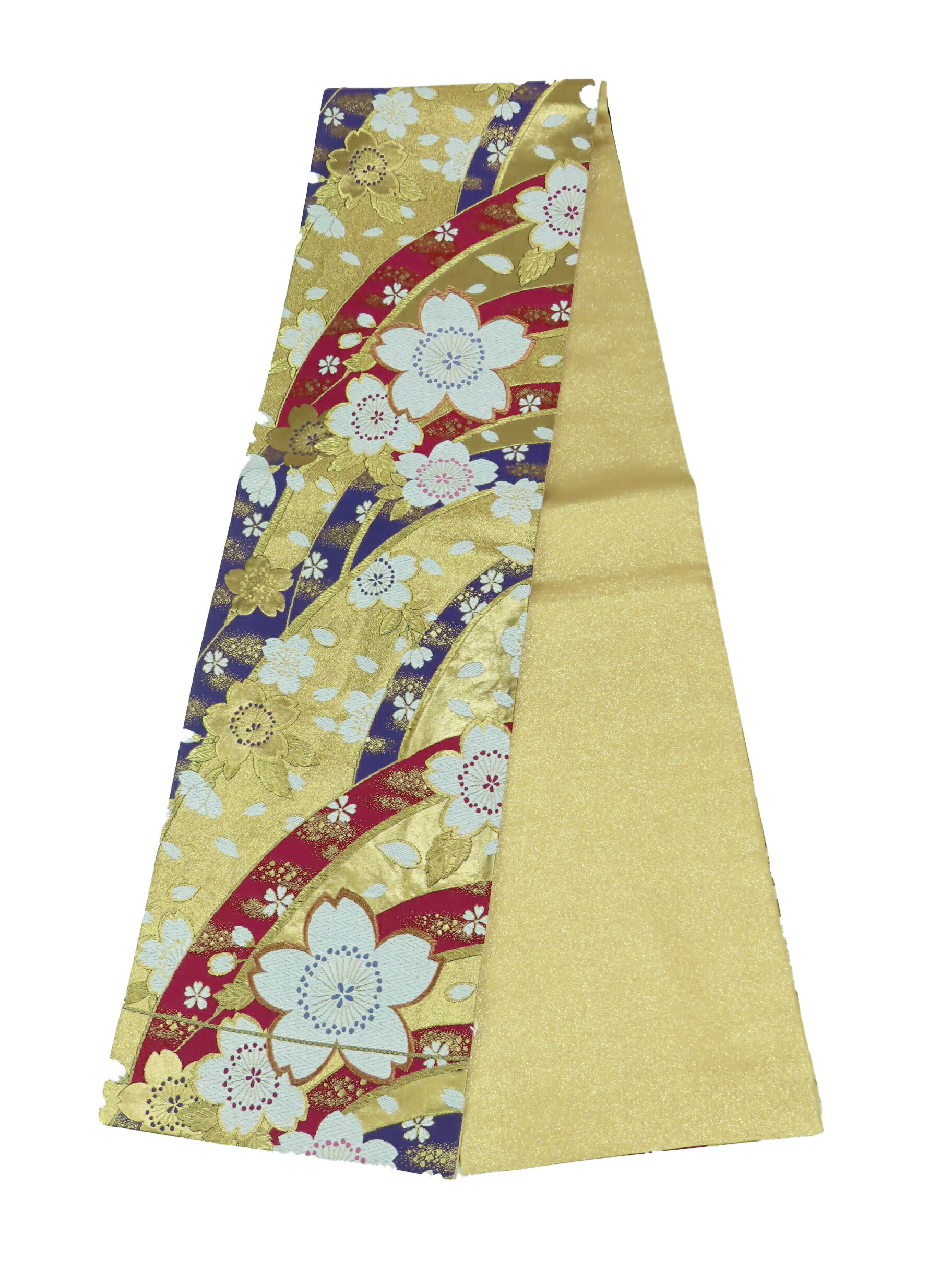Rakuten - 袋帯　振袖用　六通柄　金　赤　紫　452cm　【中古】美品　b3859556-3529rym