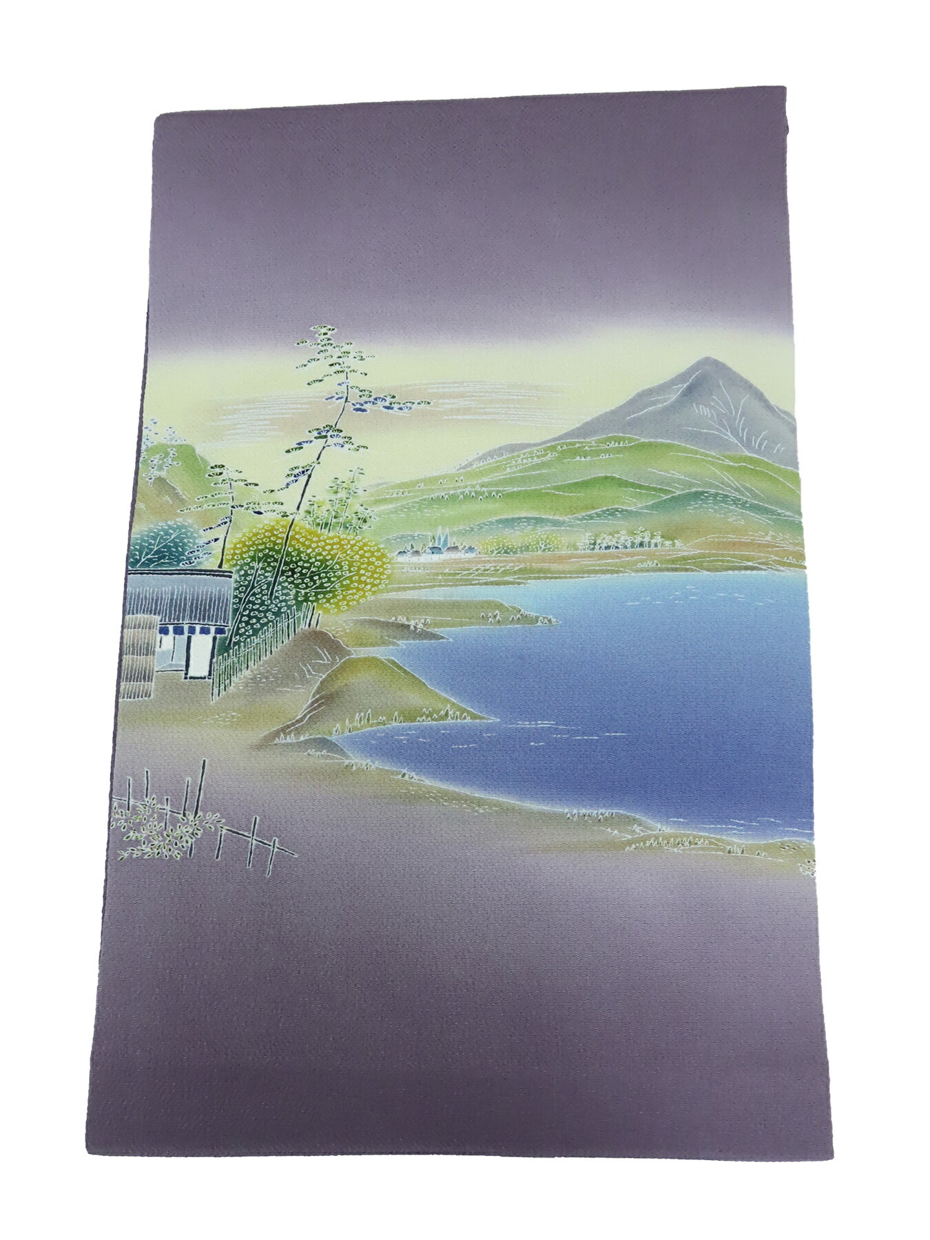九寸名古屋帯　弐代目　上野為二　四代目　上野眞　ちりめん　約365cm　【中古】美品　b3870049-3603rym