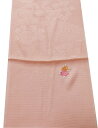 夏用 絽 帯揚げ 正絹 紋意匠生地 新品 薄珊瑚色 ko2641763-2853rym(メール便 OR 郵便/代引不可)