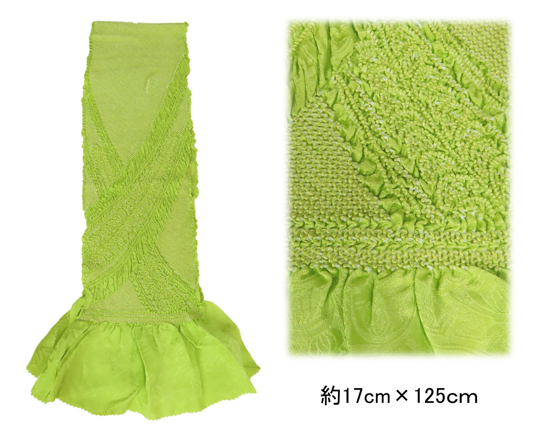 振袖用 　正絹　帯揚げ　総絞り　【中古】　ko3023rym　メール便OR郵便配送（代引不可）...