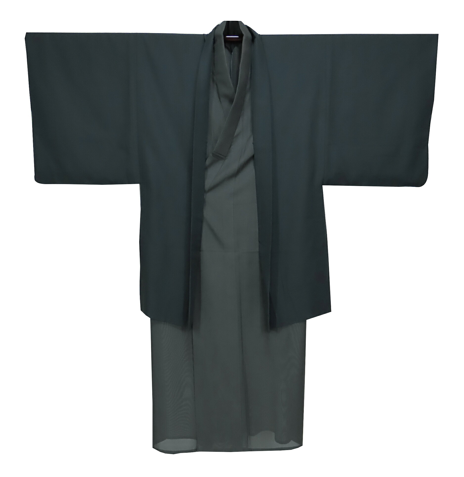 Rakuten - 正絹　メンズ夏着物　紗アンサンブル　ツートン　対応身長165前後　裄70cm　【中古】美品　ok492zll