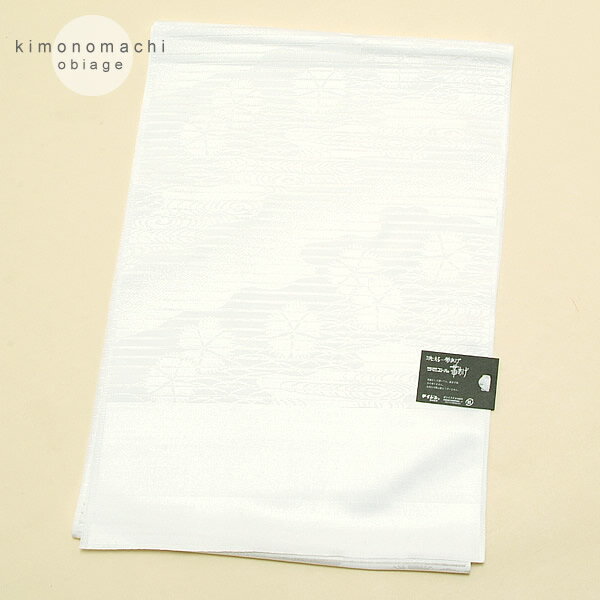 洗えるラミエールの夏用洗える絽の帯揚げNo 14「白」ss2203wkm20<H>