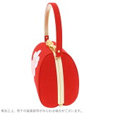 Mサイズ草履バッグセット「赤色桜刺繍」京都きもの町オリジナル振袖草履バッグ刺繍バッグ成人式、結婚式に【メール便不可】