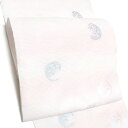 【Prices down2】夏絽 名古屋帯「ピンク色ぼかし 波の丸文」未仕立て 六通柄 洒落帯 九寸帯 【メール便不可】<T>ss2506ong10
