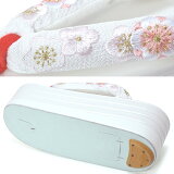 刺繍草履「白色梅のお花刺繍」フリー(Lサイズ)礼装草履振袖草履前撮り、成人式、結婚式の振袖に<H>【メール便不可】