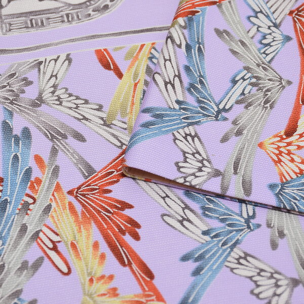 【Prices down4】洒落 袋帯「藤色　菊花」未仕立て 全通柄 紅型染 洒落帯 【メール便不可】＜T＞ss2603ofk50