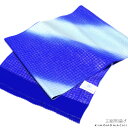【Prices down4】振袖向け 帯揚げ「ブルーぼかし 千鳥格子」正絹帯揚げ 洒落小物 振袖小物 和装小物 <H>【メール便対応可】ss2506wkm10