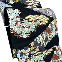 【Prices down4】礼装 袋帯「黒色 桃山裂取文様」未仕立て 正絹帯 礼装帯 フォーマル 【メール便不可】<T>ss2506ofr10