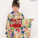 七五三 四つ身「瑠璃紺色 扇 古典花柄」Shikibu Classic 七五三祝い 式部浪漫 こども着物 【メール便不可】ss2503kkd45