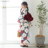 こども浴衣単品「紺色変わり縞に梅」110cm、120cm、130cm、140cm、150cmキッズ、ジュニアキッズ綿浴衣【メール便不可】