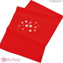 【Prices down2】七五三 帯揚げ「赤色 鈴と梅 桜」式部浪漫 四つ身 七歳 五歳 三歳 桃の節句 お正月にも SR-AA<H>【メール便不可】ss23...